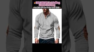 Men's Casual Stand-up Collar Kangaroo Pocket Loose Long-sleeved