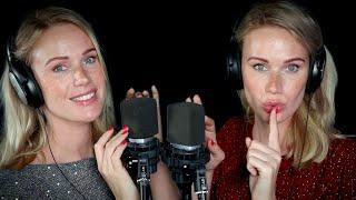 ASMR TWIN INTENSE MOUTH SOUNDS & CLOSE-UP WHISPER (Layered tingle sounds in english and dutch)