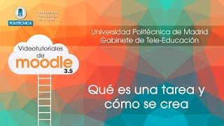 Moodle. Qué es una tarea y cómo se crea