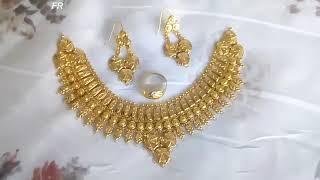 Gold Necklace Designs Jewellery set | razik jewelleries