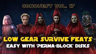 Survive Low Gear Guide: GM, Morgan, Shin, Peridea + More | Conquest Vol 17 SWGOH