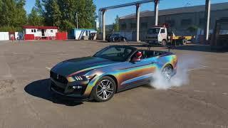 FORD MUSTANG II ОКЛЕЙКА АВТО ВИНИЛОВОЙ ПЛЕНКОЙ 3M PSYCHEDELIC