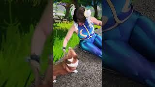 Chun li vs Super Corgi  #fortnite #naruto #shorts