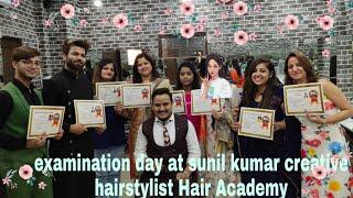 Student Examination day At sunil kumar creative hairstylist,Hairs Academy