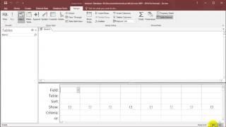 SQL with Microsoft Access 2016 lesson 1 - Create table