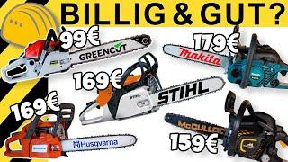 BILLIGE KETTENSÄGEN IM VERGLEICH - LOHNEN MARKEN wie STIHL & HUSQVARNA? | WERKZEUG NEWS 194