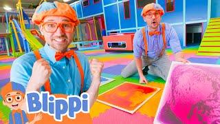 Blippi’s Paint Playground Play |  Blippi and Meekah Best Friend Adventures | Educational Videos