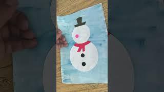 Paper Snowman Making Easy   || Paper Crafts ideas #shorts #papercrafts