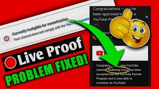 Live Proof | How To Fix Currently Ineligible For Monetization