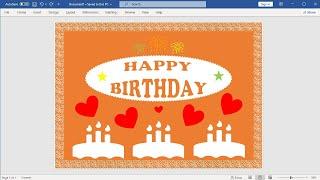 Creating Cute Birthday Cards in Word