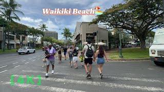 [4k] Walking from Hilton Hawaiin Village to Waikiki Beach️️