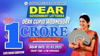 LOTTERY LIVE DEAR 6 PM 05.03.2025 SIKKIM STATE LOTTERY LIVE DRAW LOTTERY SAMBAD LIVE FROM GANGTOK