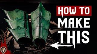 DIY FANTASY BRACERS - How To Make Leather Armor Tutorial & PATTERN