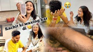 Waxing prank on Rachit / Gone wrong  || Vlog || Sibbu Giri