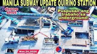 Grabe,puspusan dito! METRO MANILA SUBWAY UPDATE QUIRINO STATION|Nov.24|build better more| Build3x