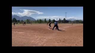 Elise Smith with an awesome catch