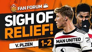 Rasmus Bails Us Out! Lack of Effort! Man United 2 - 1 FC Viktoria ! LIVE Fan Forum!