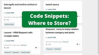 (Where) Do You Store Code Snippets?