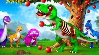 The Zombie T Rex Attacks Dinosaurs Fun Adventures | Funny Dinosaur Comedy 2024