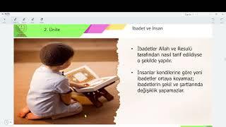 6.Sınıf Temel Dini Bilgiler 2.Ünite İbadet ve İnsan (İslam 1)