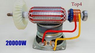 free electricity generator Top4 How to make free energy 220V electricity with copper wire