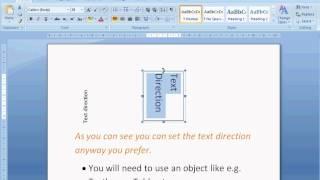 Change Text Direction in Word 2007/2010