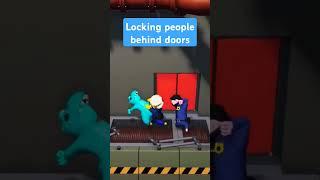 Me and @MRV1R05 locking people behind doors #gangbeasts #funny