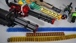 Gatling Minigun M134 Nerf Gun and Airsoft Toy Gun -Shell ejecting Toy- Realistic Toy Guns Collection