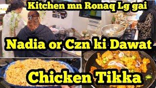 Ronaq Lg gai //Aj Nadi or Mamoo ki FAMILY ki Dawat Mere czn ny Mere kitchen mn cooking ki 