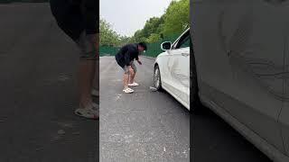omg man stopped a moving car with hands #shortsvideo