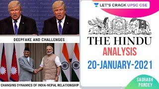 20-January-2021 | The Hindu Newspaper Analysis | Current Affairs for UPSC CSE/IAS | Saurabh Pandey