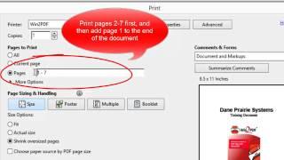 How To Reorder/Rearrange Pages In a PDF File using Win2PDF