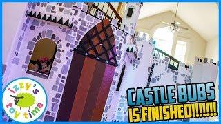 CASTLE BUBS IS FINISHED. Fun Toys ! Cardboard and DIY Crafts with Izzy's Toy Time!