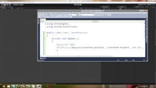 Unity 3D C# Series 1 Tutorial 8: Raycast