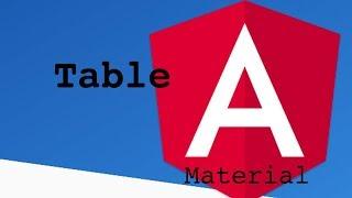 Angular Material Table