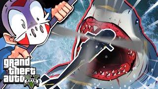 MEGALODON IS HUGE!!!!! - MANEATER MOD ON GTA 5 