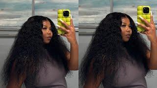 Easy Beginner Ready To Wear Water Wave Wig NO GLUE NEEDED Ft UNice Hair