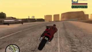 GTA San Andreas, modded bike, 800km/h.