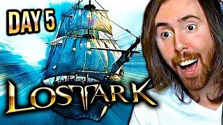 Asmongold EXCITED To Sail His First Ship In Lost Ark | DAY 5