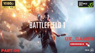 BATTLEFIELD 1 Gameplay Walkthrough Campaign Part-05 Final Mission & Ending   [1080 P 60FPS]