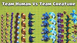 Team Human Vs Team Creature | Clash of Clans