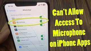 (SOLVED) Can't Allow Access To Microphone on iPhone Apps