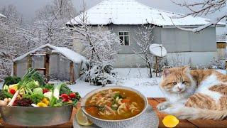 Azerbaijan cooking | My country life vlog | Delicious, easy, and healthy chicken noodle soup recipe!