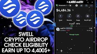 SWELL Airdrop Started | Claim Up To 4,400$ swETH | Crypto Airdrop 2024