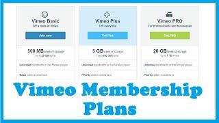 Vimeo Membership Plans