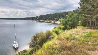 Бердская коса, Бердский залив.  Бердск, Новосибирская область  Западная Сибирь России  20 июля 2022