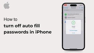 How to turn off auto fill passwords in iPhone ( iOS ) 2024