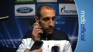 ZABALETA ON BARCELONA City 0 v 2 Barcelona Champions Pablo Zabaleta reaction