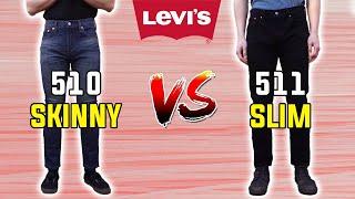 Levi's Skinny VS Slim Fit Explained in 20 Seconds!  (510 VS 511)