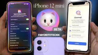 iOS 18.2 beta 2 Genmoji ChatGPT Apple intelligence on iPhone 12 mini by Nugget 4.0.1 